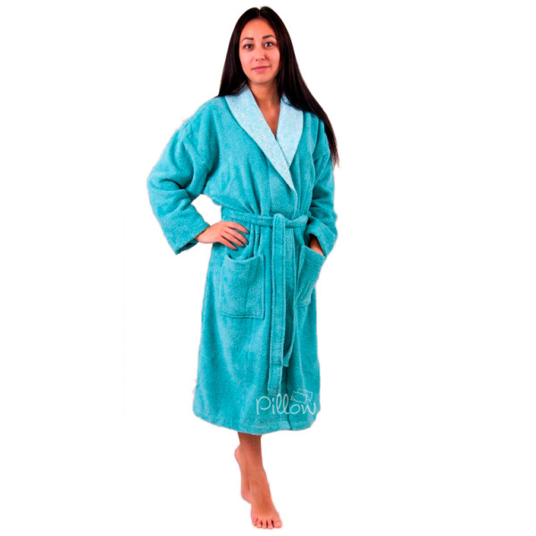 Халат махровый «52009 V3 - S/M» ментоловый | Deco Bianca