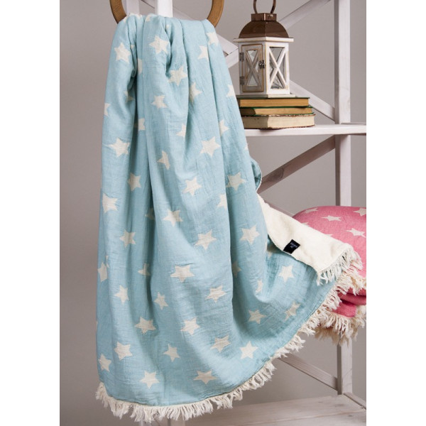 Плед микроплюш «Star Throw mint» Barine