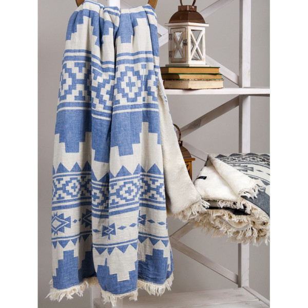 Плед микроплюш «Rug Throw denim» Barine