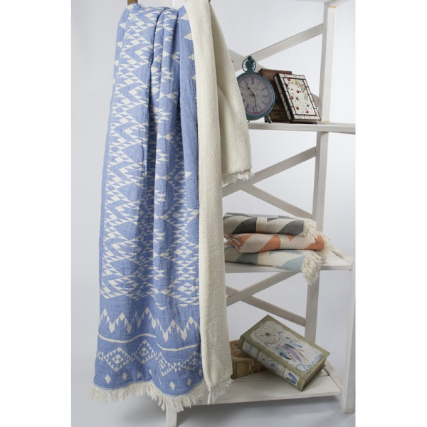 Плед микроплюш «Kilim blue» Barine