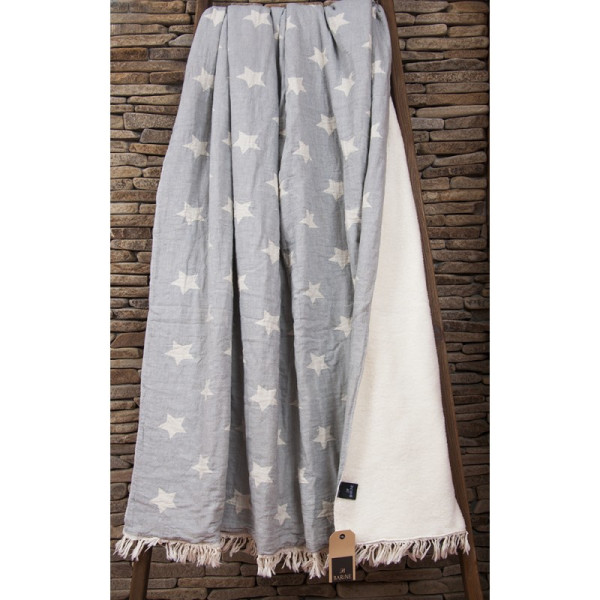 Плед микроплюш «Star Throw grey» Barine