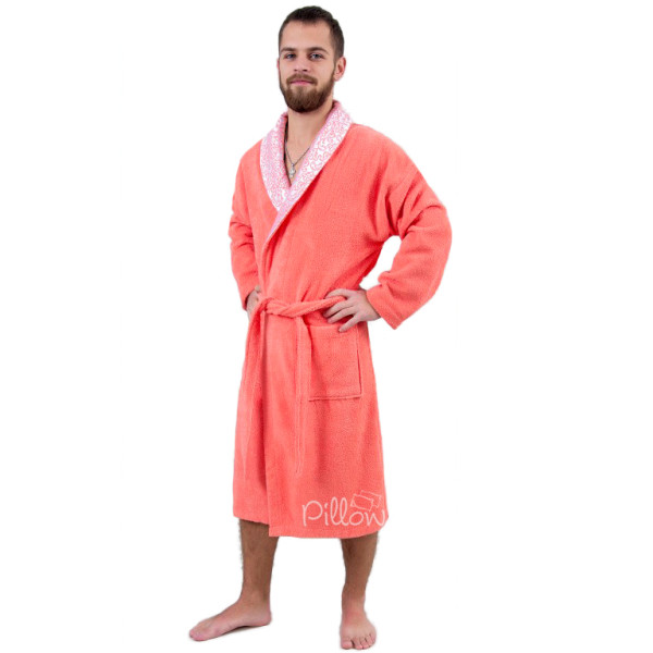 Халат махровый «52009 V2 - S/M» коралловый | Deco Bianca