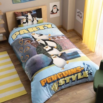Детский комплект постельного белья ранфорс «Penguins Party» TAC