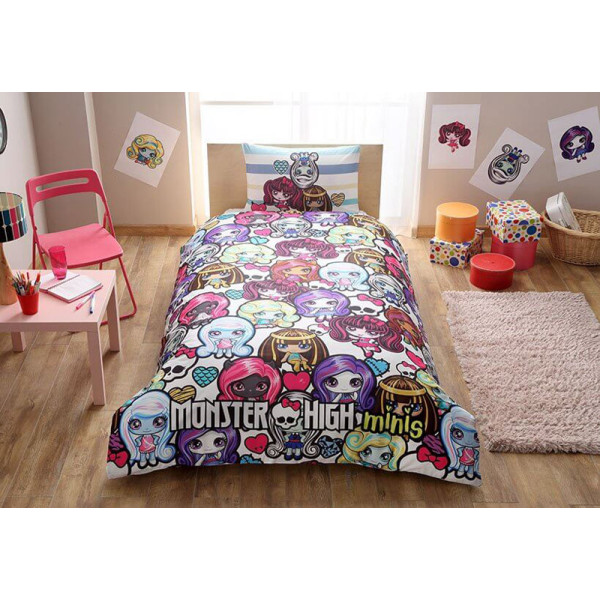 Детский комплект постельного белья ранфорс «Monster High Minis» TAC