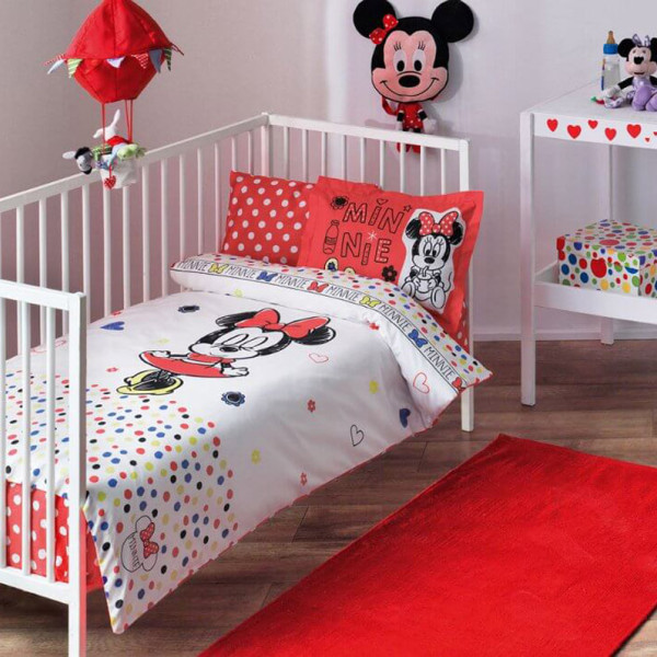 Детский комплект постельного белья ранфорс «Minnie Sketch Baby» TAC