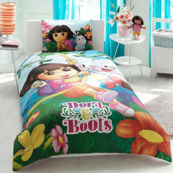 Детский комплект постельного белья ранфорс «Dora and Boots» TAC