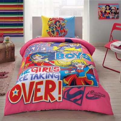 Детский комплект постельного белья ранфорс «Super Hero Girls» TAC