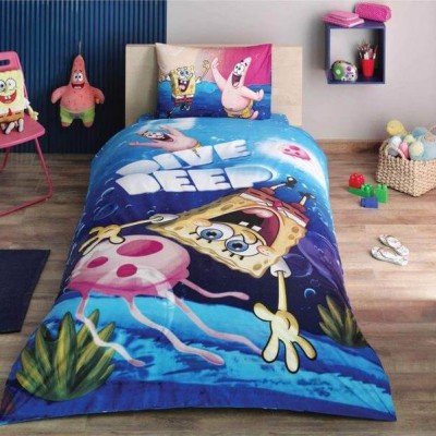 Детский комплект постельного белья ранфорс «Sponge Bob Dive Deep» TAC