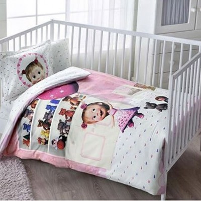 Детский комплект постельного белья ранфорс «Masha Bear Baby» TAC