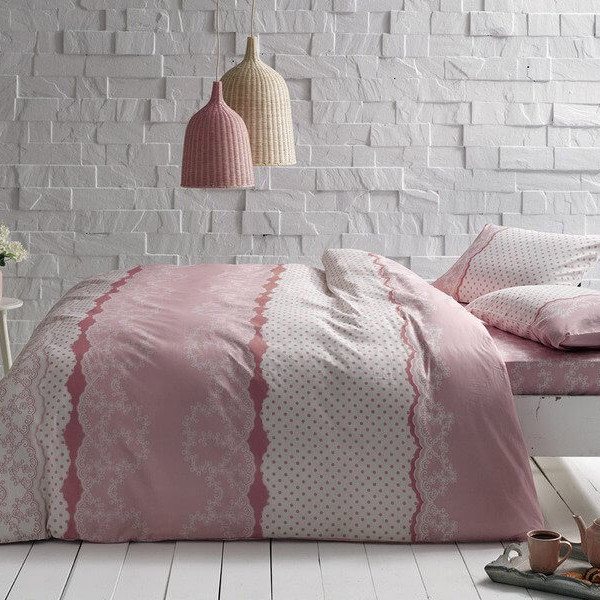 Комплект постельного белья ранфорс «Sally Pink» TAC