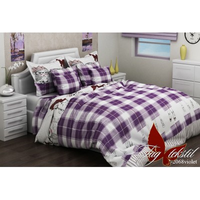 Комплект постельного белья ранфорс «КПБ R2068 violet» TAG