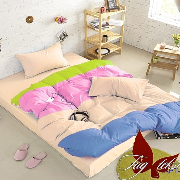 Комплект постельного белья поплин «Color mix APT030» TAG