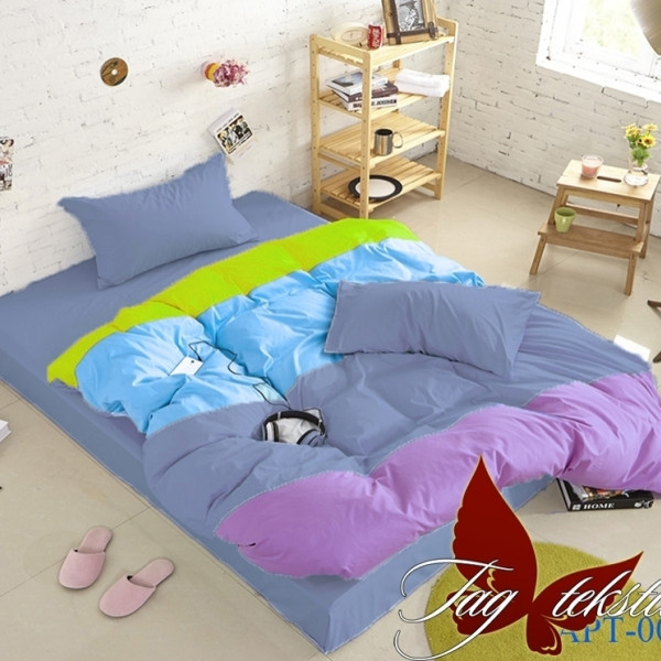 Комплект постельного белья поплин «Color mix APT008» TAG