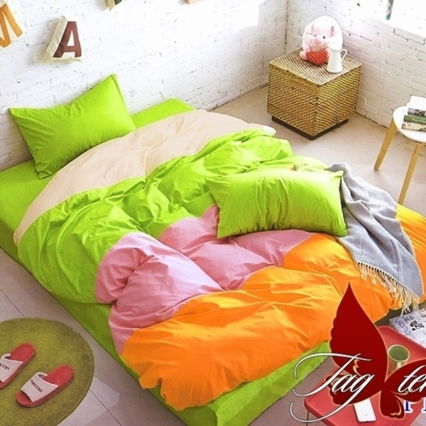 Комплект постельного белья поплин «Color mix APT009» TAG