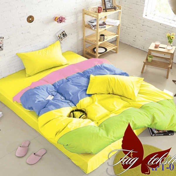 Комплект постельного белья поплин «Color mix APT010» TAG
