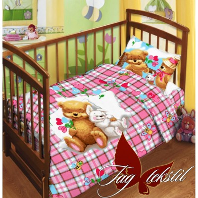 Детский комплект постельного белья поплин «Детство» TAG