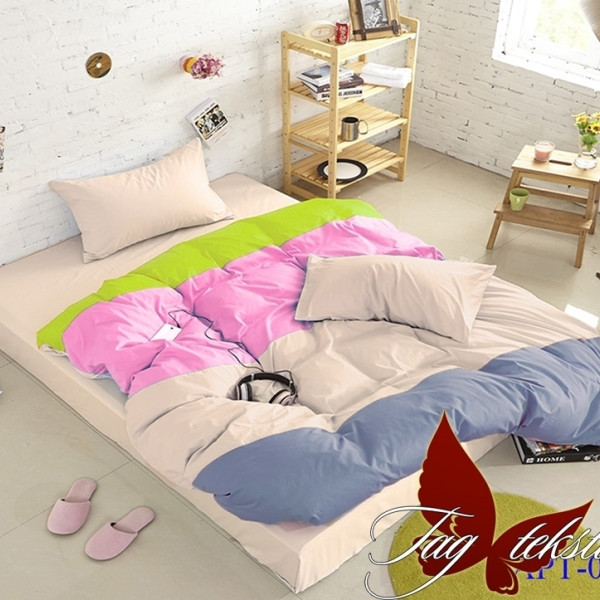 Комплект постельного белья поплин «Color mix APT002» TAG