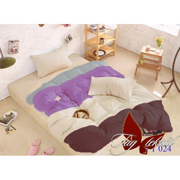 Комплект постельного белья поплин «Color mix APT024» TAG