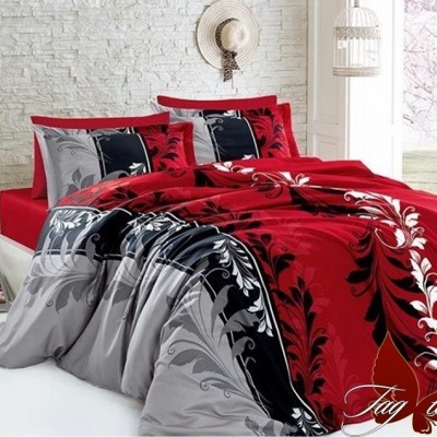 Комплект постельного белья ранфорс «R7085 red» TAG