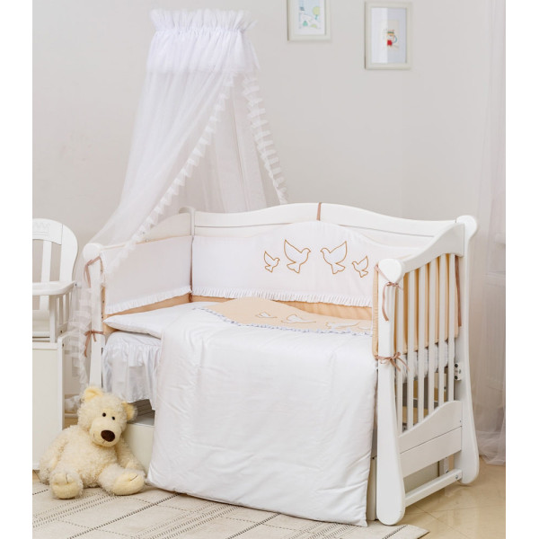 Комплект в кроватку 8 предметов Twins «Dove beige R-005»