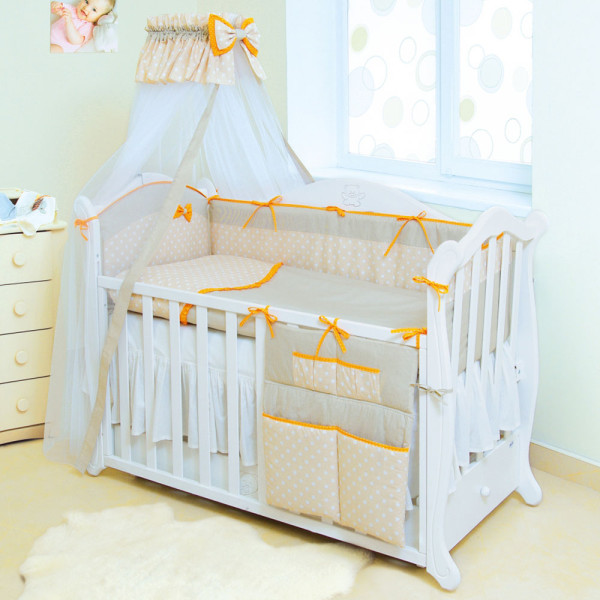 Комплект в кроватку 8 предметов Twins «Glamur P-005»