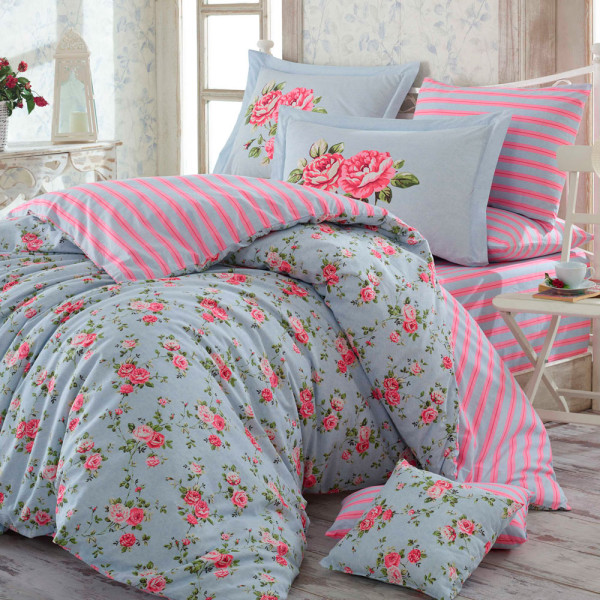 Комплект постельного белья поплин «Flora» Hobby