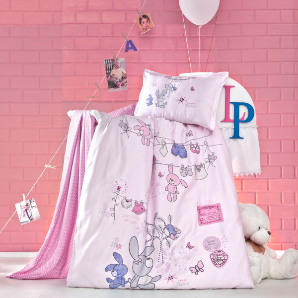 Детский комплект постельного белья ранфорс «Little» Luoca Patisca