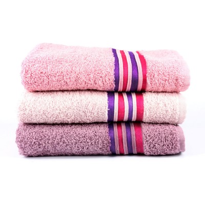 Набор полотенцев 3 шт. «Cotton» сирень/св.розовый/розовый | IzziHome