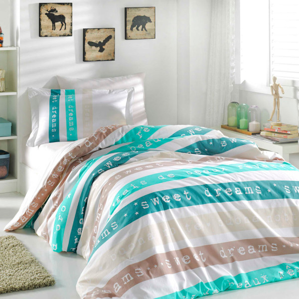 Комплект постельного белья поплин «Sweet Dreams» мятный Hobby