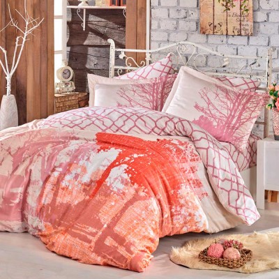 Комплект постельного белья сатин «Exclusive Sateen Alandra» розовый | Hobby