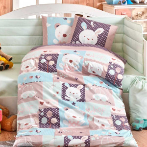Детский комплект постельного белья поплин «Snoopy» мятный | Hobby
