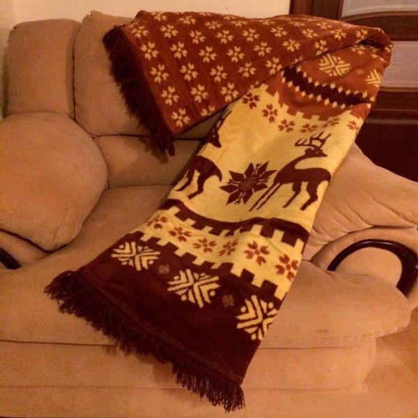 Плед «Wintertale V3» терракотовый 150*200 | Lotus