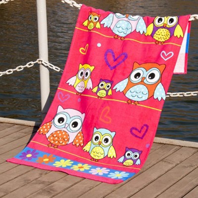 Полотенце пляжное велюр «Owls» 75*150 | Lotus