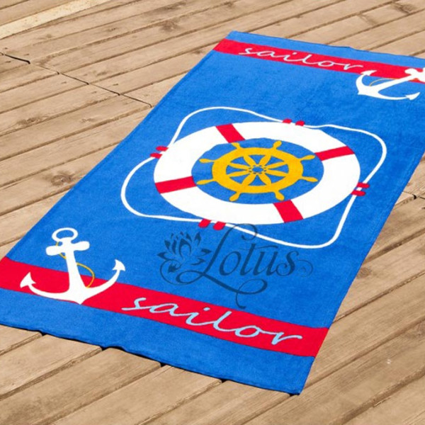 Полотенце пляжное велюр «Lifebuoy» 75*150 | Lotus