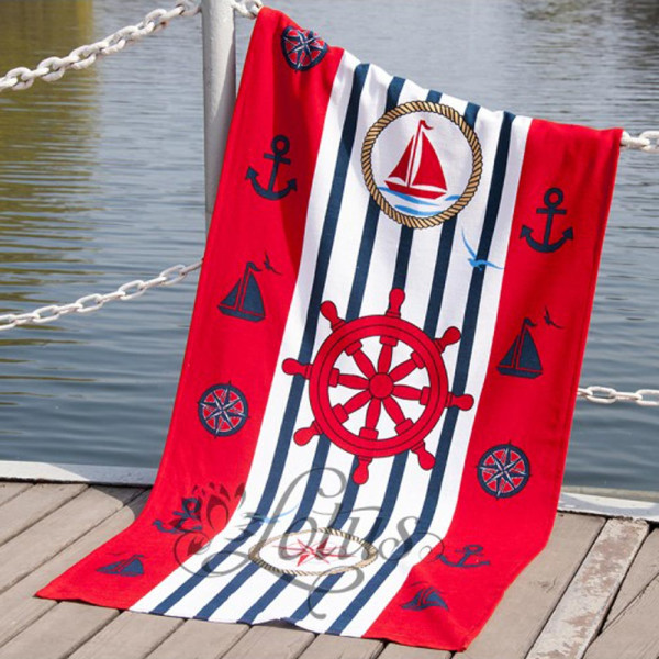 Полотенце пляжное велюр «Sailor» 75*150 | Lotus