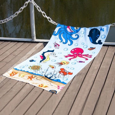 Полотенце пляжное велюр «Sea World» 75*150 | Lotus