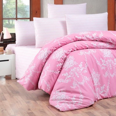 Комплект постельного белья ранфорс «Cloria» евро | розовый | Light House