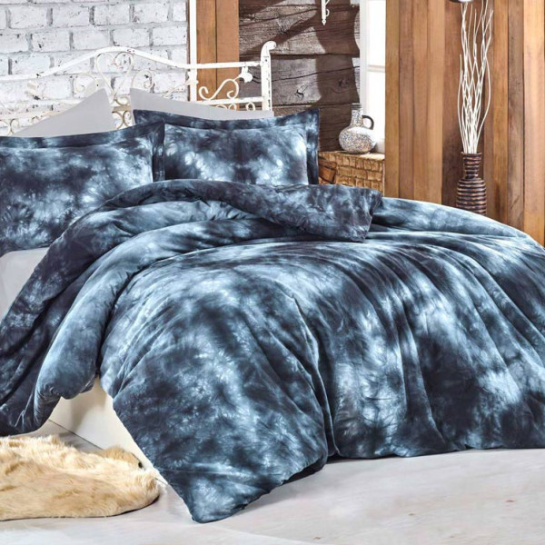 Комплект постельного белья поплин «Batik Gizem» серый | Hobby